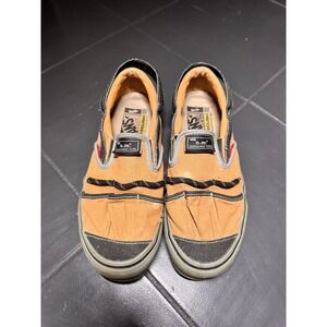 Vans Mod Slip-On n.m. Gardening Tote Orange Black Sneakers Womens 8 Mens 6.5